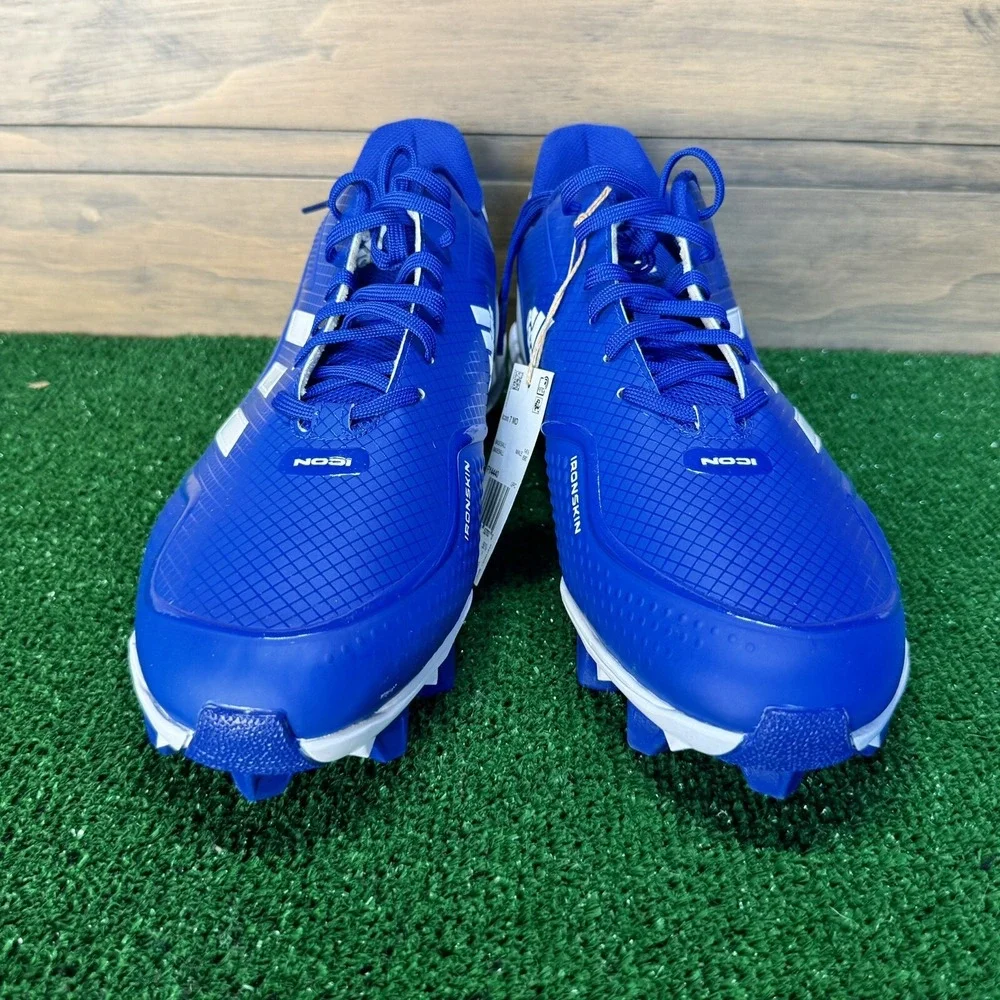 New Men's FY4440 Adidas Icon 7 MD‎ Low Molded TPU Baseball Cleats Size 15 Blue